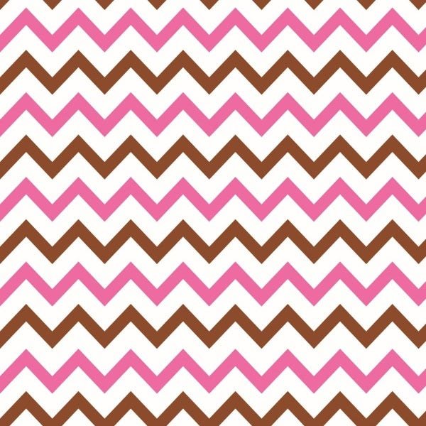 Papel De Parede Lavável Chevron Marrons E Rosas 3m - 1