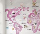 Ver imagem 3 de Papel de parede infantil Mapa Mundi para quarto de bebê M² PP66