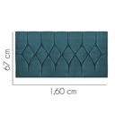 Ver imagem 2 de Painel Estofado Istambul Queen Size Madeira Maciça Suede Turquesa Gat Magazine 160cm