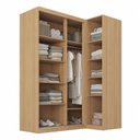 Ver imagem 5 de Guarda-roupa Modular de Canto 2 Peças 3 Portas com 2 Portas de Correr Jade CabeCasa MadeiraOriginals