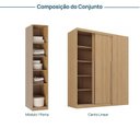 Ver imagem 4 de Guarda-roupa Modular de Canto 2 Peças 3 Portas com 2 Portas de Correr Jade CabeCasa MadeiraOriginals