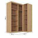 Ver imagem 3 de Guarda-roupa Modular de Canto 2 Peças 3 Portas com 2 Portas de Correr Jade CabeCasa MadeiraOriginals