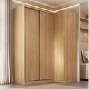 Ver imagem 1 de Guarda-roupa Modular de Canto 2 Peças 3 Portas com 2 Portas de Correr Jade CabeCasa MadeiraOriginals