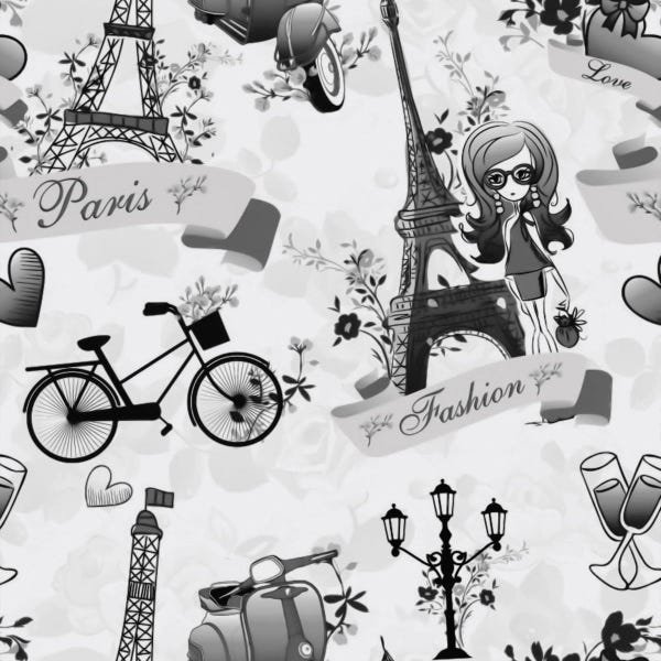 Papel De Parede Adesivo Lavável Paris Fashion 15m - 1