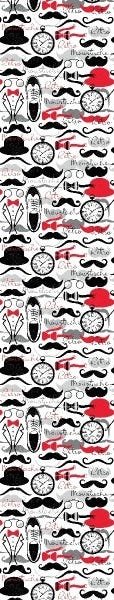 Papel De Parede Adesivo Lavável Moustache 18m - 7