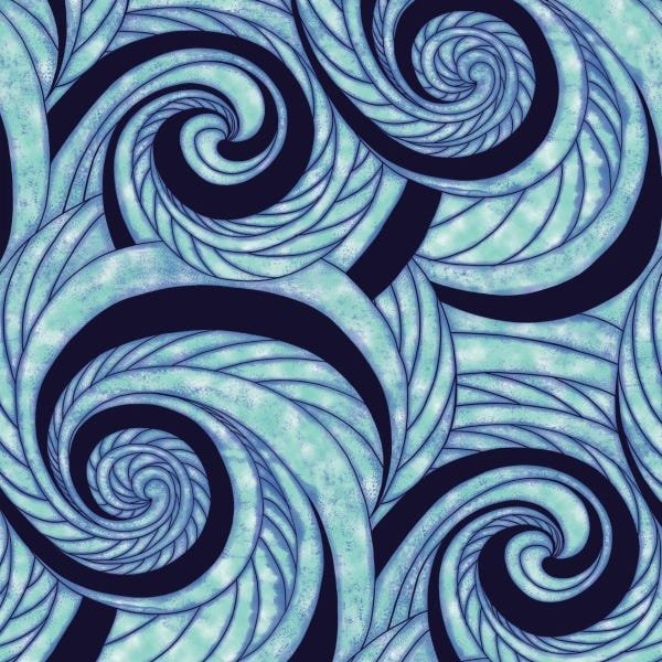 Papel De Parede Adesivo Lavável Loop Azul 12m - 1
