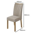 Ver imagem 4 de Conjunto 8 Cadeiras Apogeu Amêndoa/Veludo Creme - Móveis Lopas