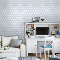 Papel De Parede Adesivo Lavável Abstrato Azul Royal 18m - 2