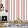Papel De Parede Adesivo Lavável Listrado Rosê E Branco 12m - 6