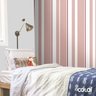 Papel De Parede Adesivo Lavável Listrado Rosê E Branco 12m - 3