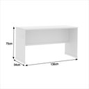 Ver imagem 2 de Mesa de Escritório Office Tampo Mdp 25mm Berlin - Vianossa - Branco