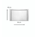 Ver imagem 2 de Cabeceira Solteiro Estofada Deluxe Reta Branca Corino 90x60