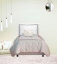Ver imagem 1 de Cabeceira Solteiro Estofada Deluxe Reta Branca Corino 90x60