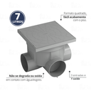 Ver imagem 3 de Caixa de Passagem e Inspeção de Esgoto Capacidade 7 Litros Cor Cinza Durín