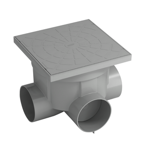 Caixa de Passagem e Inspeção de Esgoto Capacidade 7 Litros Cor Cinza Durín