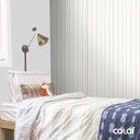 Ver imagem 3 de Papel De Parede Lavável Listrado Marrom E Branco 15m