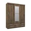 Ver imagem 3 de Guarda-Roupa Casal com Espelho 3 Portas 6 Gavetas Lisboa Genialflex