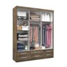 Guarda-Roupa Casal com Espelho 3 Portas 6 Gavetas Lisboa Genialflex - 2