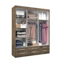 Ver imagem 2 de Guarda-Roupa Casal com Espelho 3 Portas 6 Gavetas Lisboa Genialflex