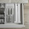 Organizador e Cortador de Rolos Duplo Clear Gavetas ou 37,5 X 12,5 X 5,5 Cm Branco - 2