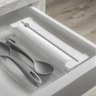 Organizador e Cortador de Rolos Duplo Clear Gavetas ou 37,5 X 12,5 X 5,5 Cm Branco - 10