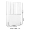 Ver imagem 3 de Cabeceira Solteiro 100 Cm com Frame Dalia Corino Branco Artte