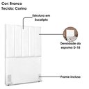 Ver imagem 4 de Cabeceira Solteiro 100 Cm com Frame Dalia Corino Branco Artte
