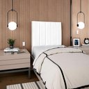 Ver mais imagens de Cabeceira Solteiro 100 Cm com Frame Dalia Corino Branco Artte