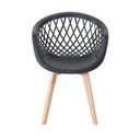 Ver imagem 4 de Kit Mesa Eames Vidro 110cm + 5 Cadeiras Web Wood - Seat&Co