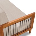 Ver imagem 4 de Kit 02 Poltronas e 01 Sofá Samoa Madeira Maciça com Cordas Náutica Linho Rústico Areia - Desk