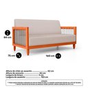 Ver imagem 6 de Kit 02 Poltronas e 01 Sofá Samoa Madeira Maciça com Cordas Náutica Linho Rústico Areia - Desk