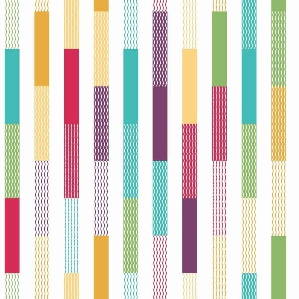 Papel De Parede Adesivo Lavável Listras Coloridas 6m - 1