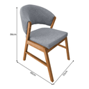 Ver imagem 6 de Kit 4 Cadeiras de Jantar Madeira Maciça Débora Linho Premium Cor da Estrutura:cerejeira