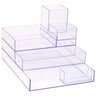 Kit Porta Objetos Organizador de Escritório 8 Modulos Prime - Cristal - 1