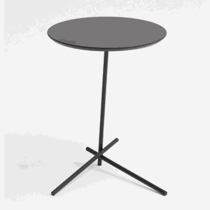 Mesa de Apoio Hashi - Tampo Laca - Base Aço Carbono - Altura 50cm
