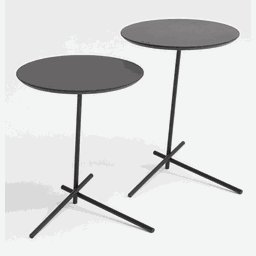 Mesa de Apoio Hashi - Tampo Laca - Base Aço Carbono - Altura 50cm - 3