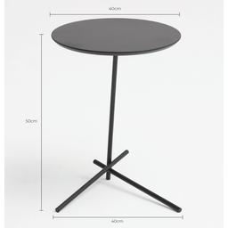 Mesa de Apoio Hashi - Tampo Laca - Base Aço Carbono - Altura 50cm - 5