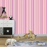 Papel De Parede Adesivo Lavável Listrado Rosa 6m - 6