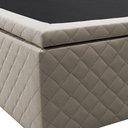 Ver imagem 5 de Base Box Baú para Cama Casal Queen 158x198cm Bipartido Liz S05 Suede Bordado Bege - Mpozenato