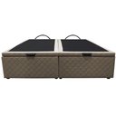 Ver imagem 6 de Base Box Baú para Cama Casal Queen 158x198cm Bipartido Liz S05 Suede Bordado Bege - Mpozenato