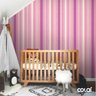 Papel De Parede Adesivo Lavável Listrado Rosa Claro 12m - 7