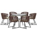 Ver imagem 1 de Mesa e 6 Cadeiras e Noronha Preto E7 Trama Original Marrom