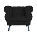 Ver imagem 3 de Kit 2 Poltronas Decorativa Sala Recepção Maya Suede Preto LM DECOR