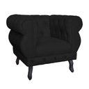 Ver imagem 4 de Kit 2 Poltronas Decorativa Sala Recepção Maya Suede Preto LM DECOR