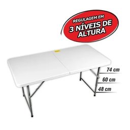 Mesa Dobrável Vira Maleta 120cm Camping Praiapiscina Vonder - 4