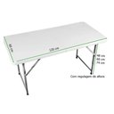 Ver imagem 5 de Mesa Dobrável Vira Maleta 120cm Camping Praiapiscina Vonder