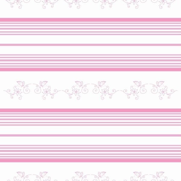 Papel De Parede Lavável Listrado Rosa Horizontal 9m - 1