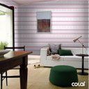 Ver imagem 4 de Papel De Parede Lavável Listrado Rosa Horizontal 9m