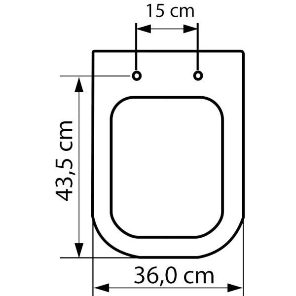 Assento Sanitário Resina Termofixa para Louça Quadra Tupan - 3