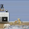 Papel De Parede Adesivo Lavável Listras Azul E Branca 12m - 6